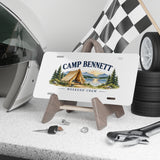 Personalized Camp Name Decorative Aluminum Vanity Plate — Weekend Crew — 12" × 6" — personalized example, official product view 4