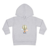 Personalized Cloud Balloon Name Toddler Fleece Hoodie — Heather / 4T, Heather / 2T, Heather / 5-6T — personalized example, official product view 5