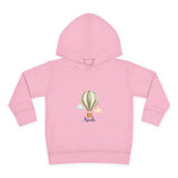 Personalized Cloud Balloon Name Toddler Fleece Hoodie — Pink / 4T, Pink / 5-6T, Pink / 2T — personalized example, official product view 9