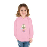 Personalized Cloud Balloon Name Toddler Fleece Hoodie — Pink / 4T, Pink / 5-6T, Pink / 2T — personalized example, official product view 12