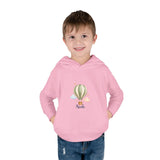 Personalized Cloud Balloon Name Toddler Fleece Hoodie — Pink / 4T, Pink / 5-6T, Pink / 2T — personalized example, official product view 11