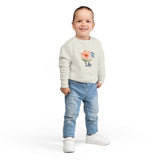 Personalized Cosmos Butterfly Name Toddler Sweatshirt — 2T / Natural Heather, 3T / Natural Heather, 4T / Natural Heather, 5/6 Years / Natural Heather, 7T / Natural Heather — personalized example, official product view 4