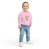 Personalized Cosmos Butterfly Name Toddler Sweatshirt — 2T / Pink, 3T / Pink, 4T / Pink, 5/6 Years / Pink, 7T / Pink — personalized example, official product view 12