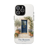 Personalized Cottage Door Family Name Tough Phone Case — iPhone 16 Pro Max — personalized example, official product view 7