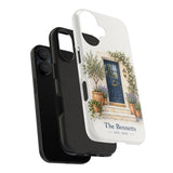Personalized Cottage Door Family Name Tough Phone Case — iPhone 16 — personalized example, official product view 6