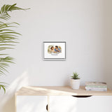 Personalized Couple Watercolor Memory Framed Canvas — Photo, Names & Date — 12" x 9" (Horizontal) / White / 1.25" — personalized example, official product view 15