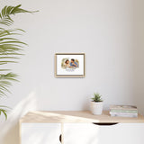 Personalized Couple Watercolor Memory Framed Canvas — Photo, Names & Date — 12" x 9" (Horizontal) / Natural / 1.25" — personalized example, official product view 7