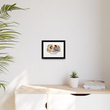 Personalized Couple Watercolor Memory Framed Canvas — Photo, Names & Date — 12" x 9" (Horizontal) / Black / 1.25" — personalized example, official product view 11