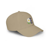 Personalized Daisy Initial Low Profile Embroidered Cap — Khaki / One size — personalized example, official product view 4