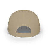 Personalized Daisy Initial Low Profile Embroidered Cap — Khaki / One size — personalized example, official product view 2