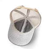 Personalized Daisy Name Washed Mesh Back Cap — One size / Light Grey / Polka Dots — personalized example, official product view 2