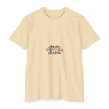 Personalized Early Miles Running Buddies Name T-Shirt — CVC Cream / 2XL, CVC Cream / S, CVC Cream / L, CVC Cream / XL, CVC Cream / M — personalized example, official product view 1