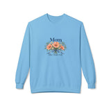 Personalized Family Bouquet Title & Names Fleece Sweatshirt — Sky / 2XL, Sky / XL, Sky / L, Sky / S, Sky / M — personalized example, official product view 9