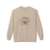 Personalized Family Bouquet Title & Names Fleece Sweatshirt — Sand / 2XL, Sand / S, Sand / M, Sand / XL, Sand / L — personalized example, official product view 5