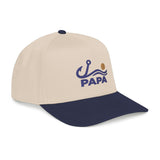 Personalized Fishing Title Embroidered Mid Profile Cap — One size / Navy / Natural — personalized example, official product view 2