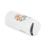 Personalized Here’s to Us Floral Wedding Can Cooler — Names & Date — Slim Can — personalized example, official product view 17