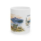Personalized Lakeside Camping Mug — Names & Anniversary Date, 11oz — 11oz — personalized example, official product view 1