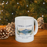 Personalized Lakeside Camping Mug — Names & Anniversary Date, 11oz — 11oz — personalized example, official product view 10