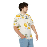 Personalized Lemon & Olive Initial All Over Print T-Shirt — White stitching / 4 oz. / S, White stitching / 4 oz. / M, White stitching / 4 oz. / L, White stitching / 4 oz. / XL, White stitching / 4 oz. / 2XL — personalized example, official product view 11