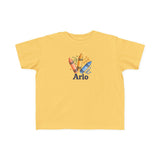 Personalized Little Artist Crayon Name Toddler Tee — Butter / 5-6T, Butter / 3T, Butter / 2T, Butter / 4T — personalized example, official product view 5