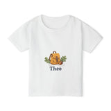 Personalized Little Backpack Acorn Name Toddler Tee — White / 6T, White / 2T, White / 5T, White / 3T, White / 4T — personalized example, official product view 1
