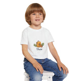 Personalized Little Backpack Acorn Name Toddler Tee — White / 6T, White / 2T, White / 5T, White / 3T, White / 4T — personalized example, official product view 5