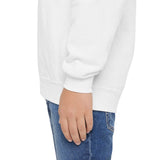 Personalized Little Explorer Name Youth Crewneck Sweatshirt — White / S, White / XL, White / L, White / XS, White / M — personalized example, official product view 7