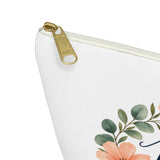 Personalized Little Garden Zipper Pouch — Custom Name — Small / White zipper — personalized example, official product view 24