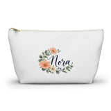 Personalized Little Garden Zipper Pouch — Custom Name — Large / White zipper — personalized example, official product view 7
