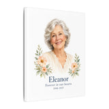 Personalized Loved One Watercolor Photo Memorial Canvas — 8 × 10 — 8″ x 10″ (Vertical) / 0.75'' — personalized example, official product view 2
