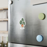 Personalized Monstera Plant Name Vinyl Decal — Satin 3 × 4 — 3" x 4" / Kiss-Cut / Satin — personalized example, official product view 3