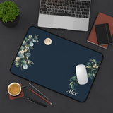Personalized Moonlit Botanical Name Desk Mat — 12 × 18 — 12" × 18" — personalized example, official product view 4