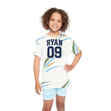 Personalized Name & Number Sage Arc Kids Sports Jersey — XS, S, M, L — personalized example, official product view 4