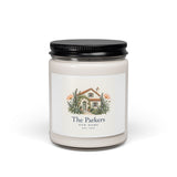 Personalized New Home Family Name Soy Blend Candle — 9oz — Clean Cotton / 9oz — personalized example, official product view 1