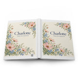 Personalized Notes for Tomorrow Floral Hardcover Journal — Name & Title — Journal — personalized example, official product view 5