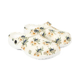 Personalized Olive Daisy Initial Womens EVA Clogs — US 6 (Women's) / White, US 6.5 (Women's) / White, US 7.5 (Women's) / White, US 8 (Women's) / White, US 9 (Women's) / White, US 9.5 (Women's) / White, US 10.5 (Women's) / White, US 11.5 (Women's) / White, US 12 (Women's) / White — personalized example, official product view 2