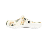 Personalized Olive Daisy Initial Womens EVA Clogs — US 6 (Women's) / White, US 6.5 (Women's) / White, US 7.5 (Women's) / White, US 8 (Women's) / White, US 9 (Women's) / White, US 9.5 (Women's) / White, US 10.5 (Women's) / White, US 11.5 (Women's) / White, US 12 (Women's) / White — personalized example, official product view 5
