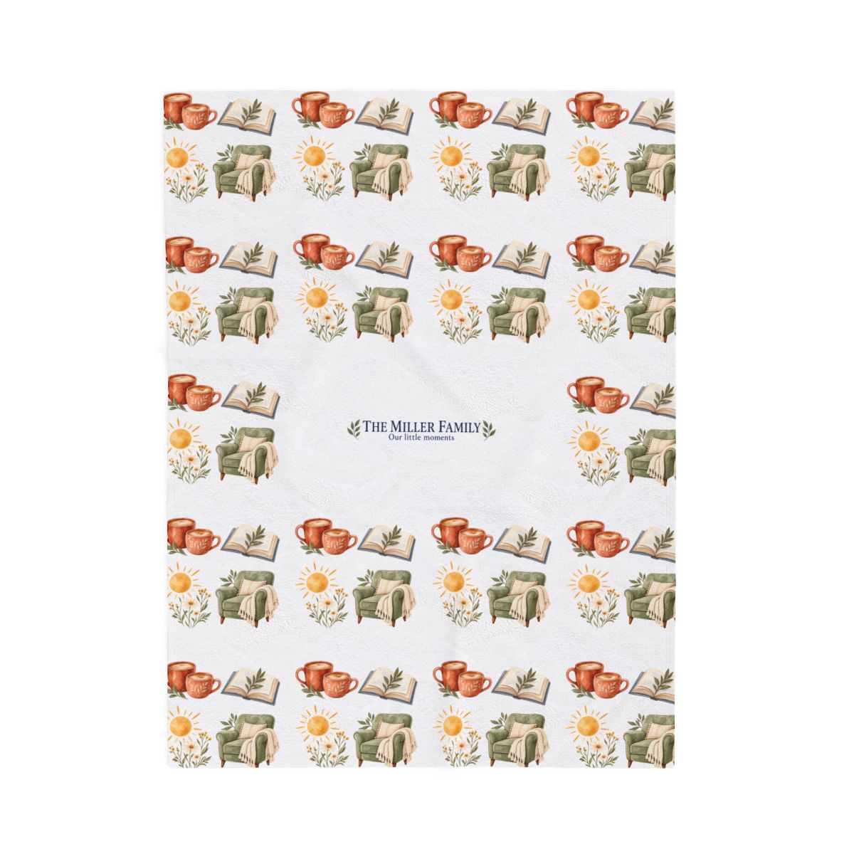 Personalized Our Little Moments Family Velveteen Blanket — 30 x 40 in — 30" × 40" — personalized example, official product view 1