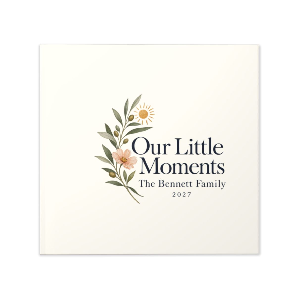 Personalized Our Little Moments Photo Memory Book — 12 Photos, 24 Pages — 8'' x 8'' / Matte — personalized example, official product view 1