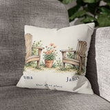 Personalized Our Quiet Place Two Names Pillowcase — Cover Only — 14" × 14" — personalized example, official product view 6