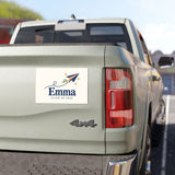Personalized Paper Plane Graduation Car Magnet — Name & Class Year — 7.5'' × 4.5'' / Rectangle / 1 pc — personalized example, official product view 3