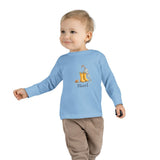 Personalized Rainboots & Little Snail Name Toddler Long Sleeve Tee — Light Blue / 3T, Light Blue / 4T, Light Blue / 5-6T, Light Blue / 2T — personalized example, official product view 8