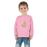 Personalized Rainboots & Little Snail Name Toddler Long Sleeve Tee — Pink / 3T, Pink / 2T, Pink / 5-6T, Pink / 4T — personalized example, official product view 14