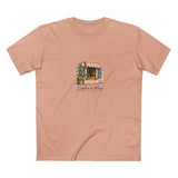 Personalized Saturday Cafe Names & Place Cotton T-Shirt — Pale Pink / XL, Pale Pink / M, Pale Pink / L, Pale Pink / S, Pale Pink / 2XL — personalized example, official product view 9