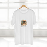 Personalized Saturday Cafe Names & Place Cotton T-Shirt — White / M, White / S, White / L, White / XL, White / 2XL — personalized example, official product view 4