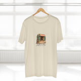 Personalized Saturday Cafe Names & Place Cotton T-Shirt — Natural / L, Natural / S, Natural / M, Natural / XL, Natural / 2XL — personalized example, official product view 8