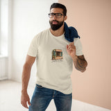Personalized Saturday Cafe Names & Place Cotton T-Shirt — Natural / L, Natural / S, Natural / M, Natural / XL, Natural / 2XL — personalized example, official product view 7