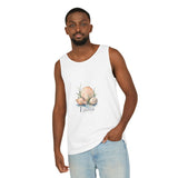 Personalized Seashell Name & Beach Memory Garment Dyed Tank — 2XL / White, XL / White, L / White, S / White, M / White — personalized example, official product view 6