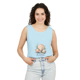 Personalized Seashell Name & Beach Memory Garment Dyed Tank — 2XL / Chambray, L / Chambray, S / Chambray, M / Chambray, XL / Chambray — personalized example, official product view 19