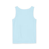 Personalized Seashell Name & Beach Memory Garment Dyed Tank — 2XL / Chambray, L / Chambray, S / Chambray, M / Chambray, XL / Chambray — personalized example, official product view 18